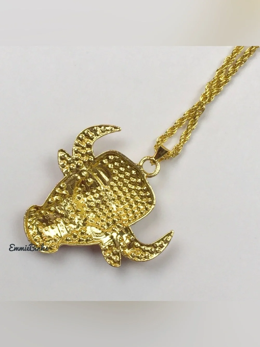 New Unisex Chicago Bulls NBA Bling Pendant Gold Chain Necklace